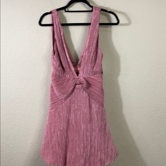 Free People Twist & Shout Plunging Mini Dress - Picture 6 of 12